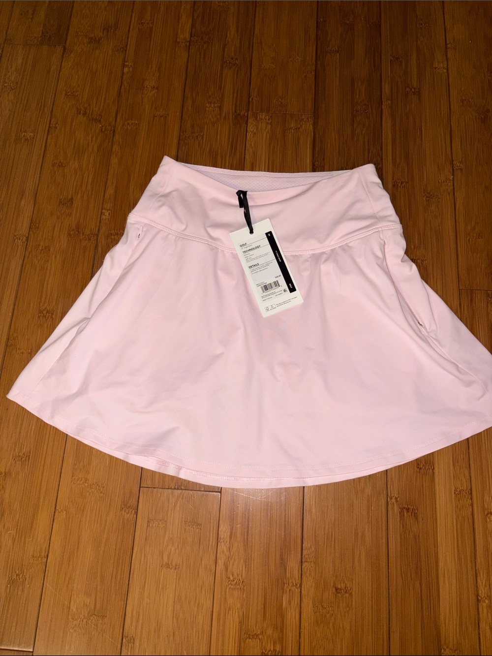 Light Pink Women's Skater Skirt with Comfortable Wide Waistband - Picture 4 of 8